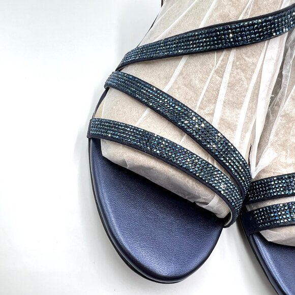 8.5W 8.5 WIDE WIDTH Naturalizer Vanessa 2 Jeweled Block Heels Sandals Shoes - Picture 3 of 12